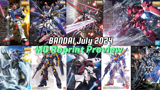 BANDAI July 2024 MG Master Grade Gundam Gunpla Reprint Preview