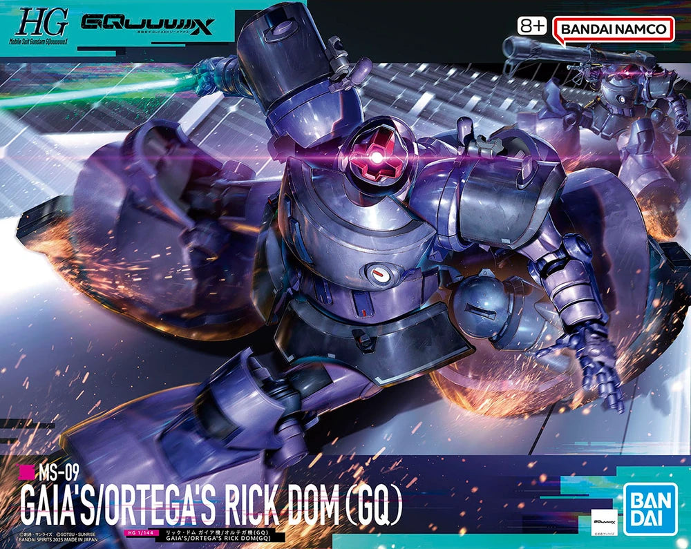 Bandai HGGQ #09 Gaia's/Ortega's Rick Dom (GQ) HG 1/144 Model Kit