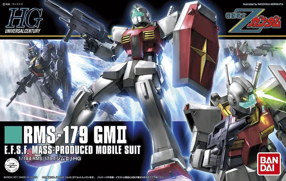 Bandai HGUC 1/144 RMS-179 GM II Model Kit | Gundam Gunpla Model Kit