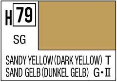 Mr. Hobby Aqueous H79 Semi-Gloss Sandy Yellow (Dark Yellow) 10ml