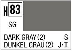 Mr. Hobby Aqueous H83 Semi-Gloss Dark Gray (2) 10ml