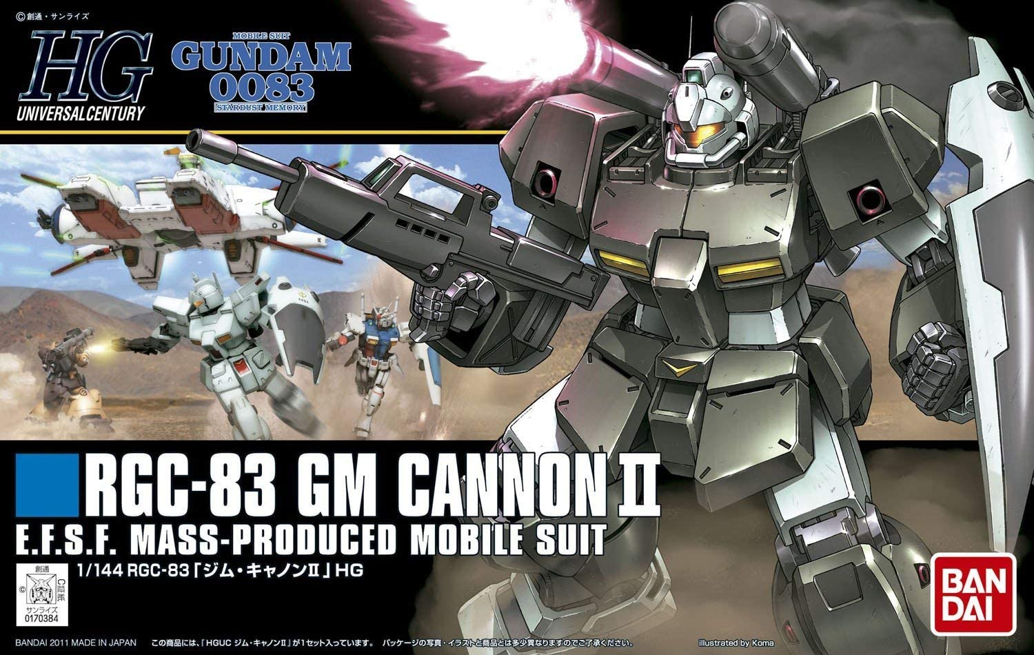 HG 1 144 HGUC RGC 83 GM Cannon II Bandai Gundam Gunpla Kit LA Scale hg-1-144-hguc-rgc-83-gm-cannon-ii-bandai-gundam-gunpla-kit-la-scale