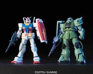 Bandai HGUC 1/144 Gunpla Starter Set: RX-78-2 Gundam vs. MS-06F Zaku II Model Kit