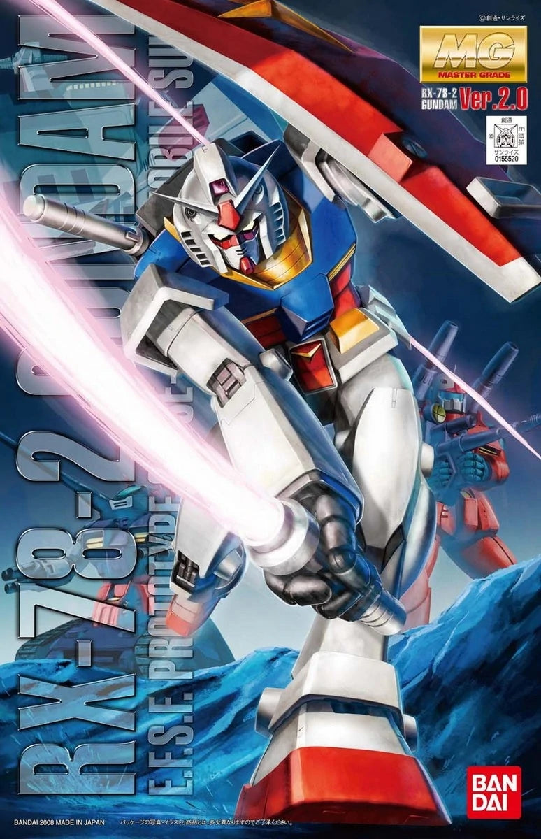 Bandai MG 1/100 RX-78-2 Gundam (Ver. 2.0) Model Kit | Gundam Bandai MG 1/100 RX-78-2 Gundam (Ver. 2.0) Model Kit | Gundam
