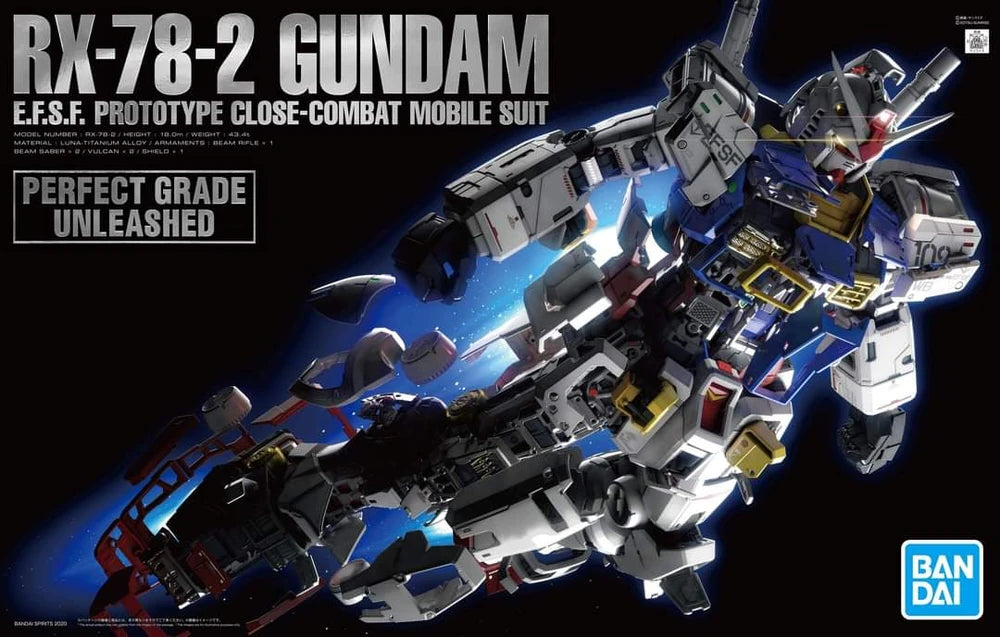 Bandai PG Unleashed 1/60 RX-78-2 Gundam Model Kit | Gundam Gunpla Bandai PG Unleashed 1/60 RX-78-2 Gundam Model Kit | Gundam Gunpla