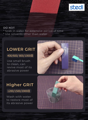 Stedi - Gundam Gunpla Model Synthetic Adhesive-Backed Sanding Strips Sandpaper