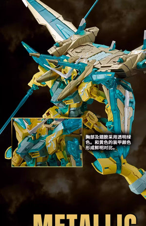 【BACKORDER】MG 1/100 Cross Contrast Colors Clear Yellow Justice Gundam - Bandai China 2023 Limited Edition