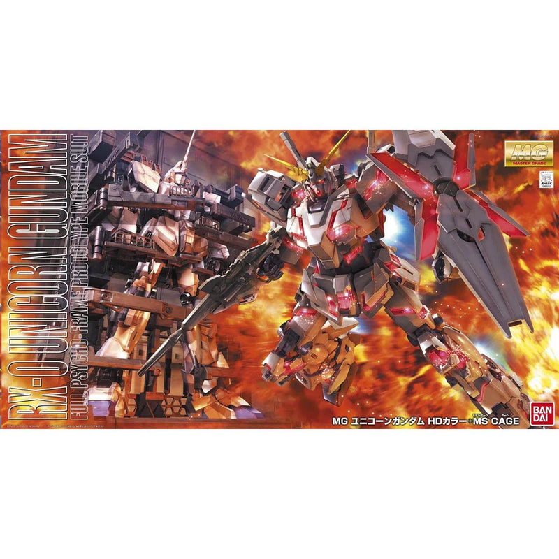 MG 1/100 RX-0 Unicorn Gundam HD Color + MS Cage Model Kit