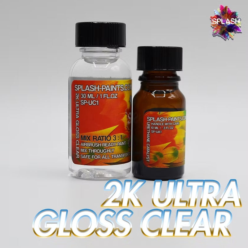 Splash Paints 2K 2 Part Ultra Clear Coat - Clear Coat 30ml + Catalyst 10ml