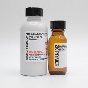 Splash Paints 2K Urethane 2 Part Primer - White Primer 60ml + Catalyst 15ml