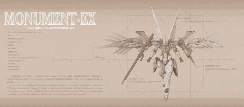 [BACKORDER] Nilson Works PG 1/60 Monument FX Mecha Scale Model Kit