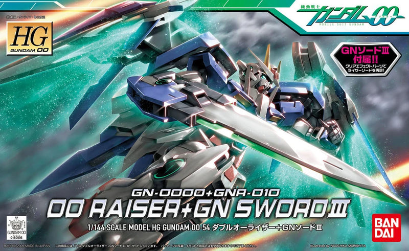 Bandai HG00 1/144 GN-0000+GNR-010 00 Raiser + GN Sword III Model Kit ...