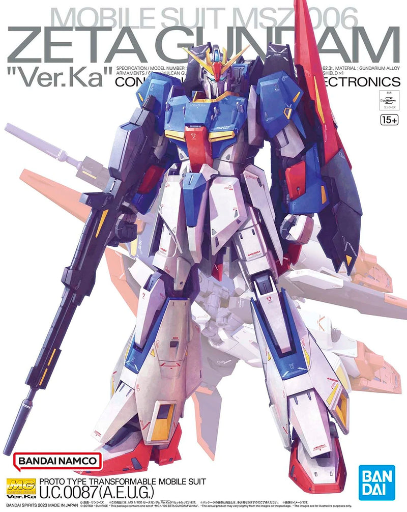 Bandai MG 1/100 MSZ-006 Zeta Gundam (Ver.Ka) Model Kit | Gundam Bandai MG 1/100 MSZ-006 Zeta Gundam (Ver.Ka) Model Kit | Gundam