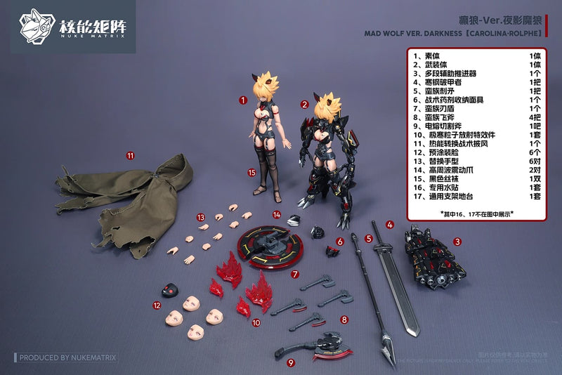 [BACKORDER] Nuke Matrix 1/12 Mad Wolf Ver. Night Shadow Demon Wolf Cyber Forest Fantasy Girls