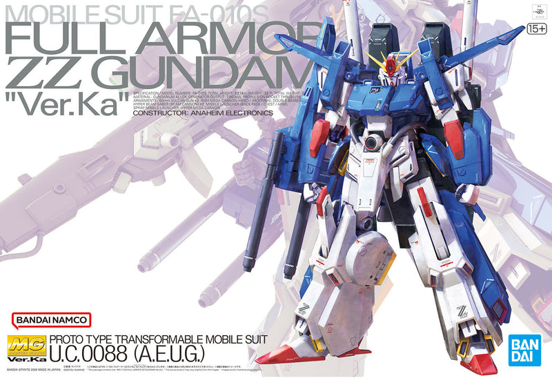 Bandai MG 1/100 FA-010S Full Armor ZZ Gundam (Ver.Ka) Model Kit