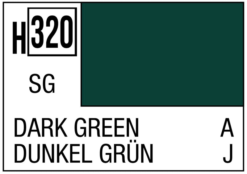 Mr. Hobby Aqueous H320 Semi Gloss Dark Green 10ml