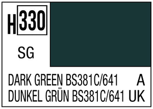 Mr. Hobby Aqueous H330 Semi Gloss Dark Green BS381C/641 10ml