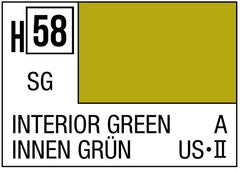 Mr. Hobby Aqueous H58 Semi-Gloss Interior Green 10ml