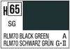 Mr. Hobby Aqueous H65 Semi-Gloss RLM70 Black Green 10ml