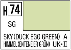 Mr. Hobby Aqueous H74 Semi-Gloss Sky (Duck Egg Green) 10ml