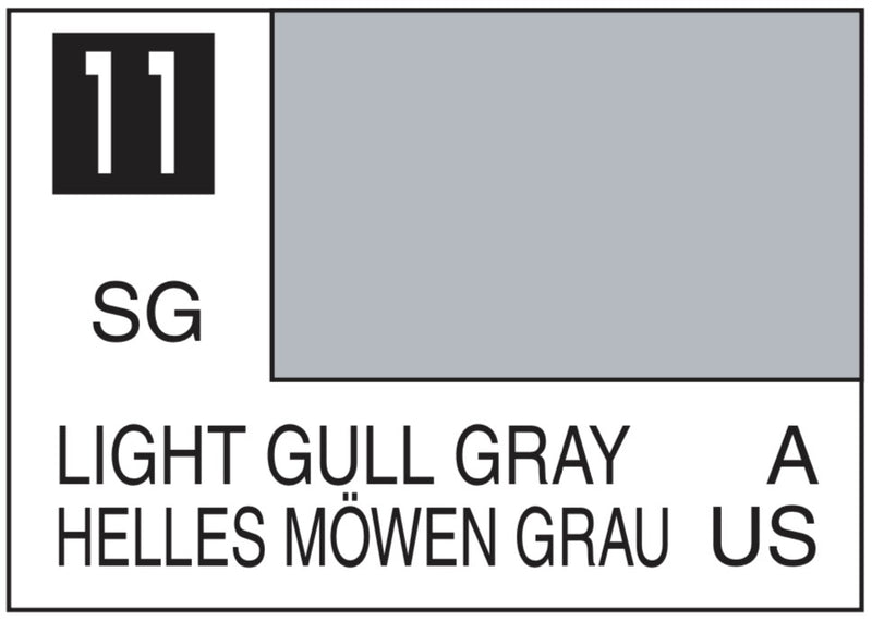Mr. Color Lacquer C11 Semi Gloss Light Gull Gray 10ml