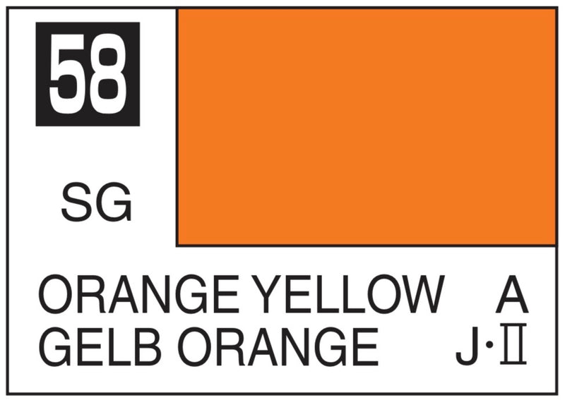 Mr. Color Lacquer C58 Semi Gloss Orange Yellow 10ml