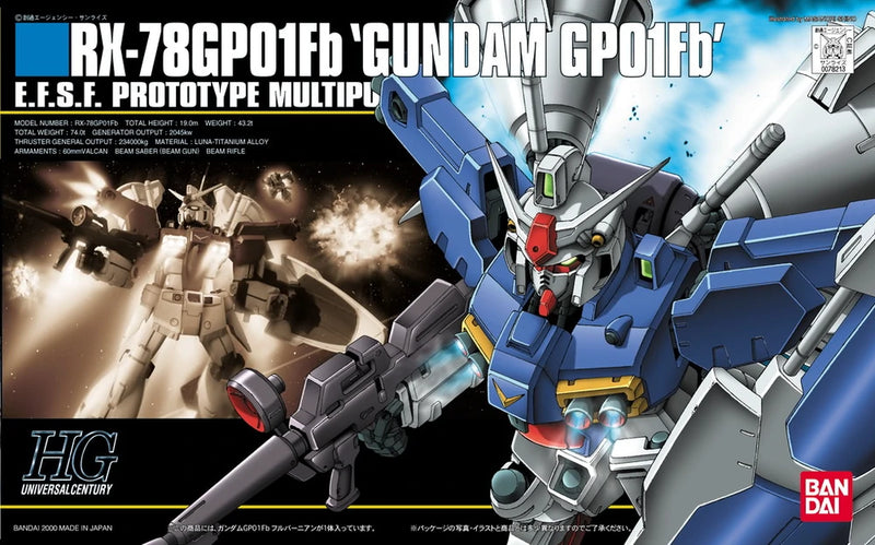 Bandai HGUC 1/144 RX-78GP01-Fb Gundam GP01Fb Full Burnern Model Bandai HGUC 1/144 RX-78GP01-Fb Gundam GP01Fb Full Burnern Model