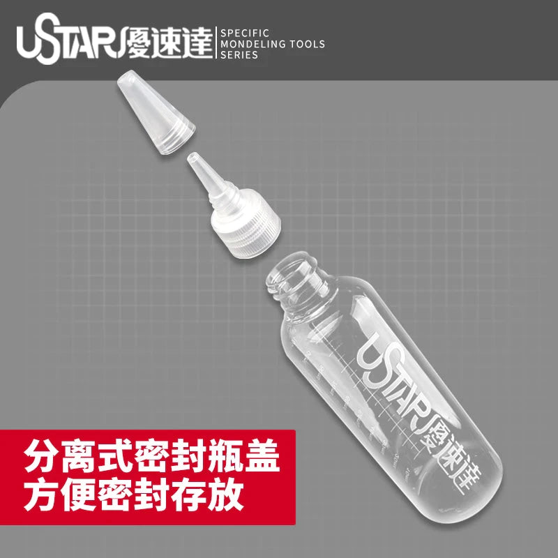 UStar Scale Model Paint Bottle with mixing ball 60ml (Pack of 6)