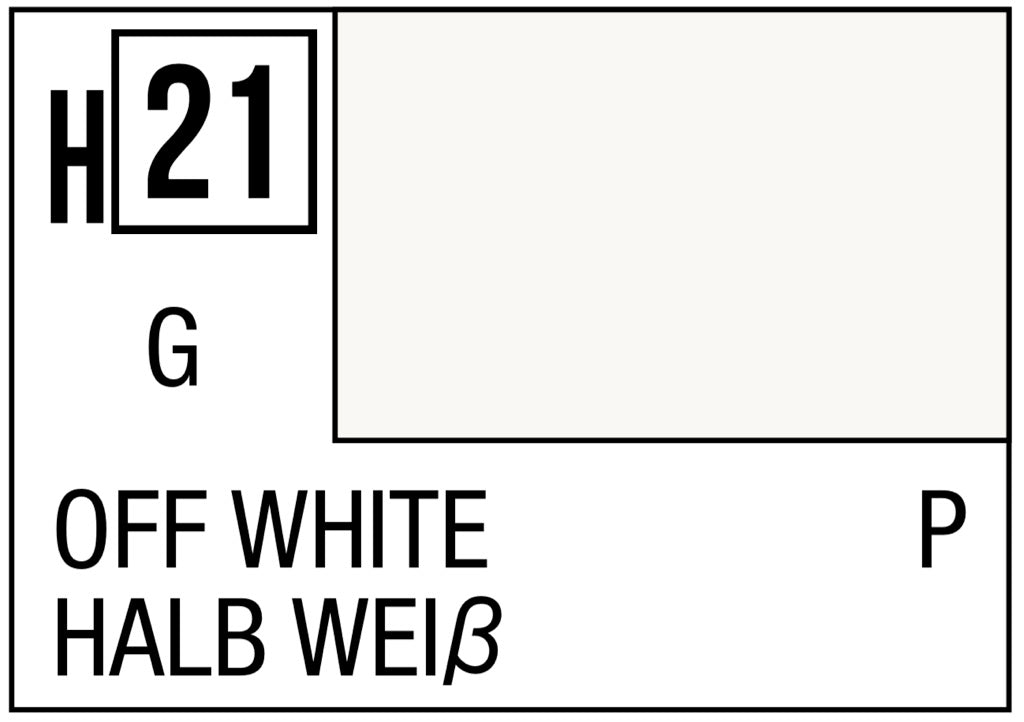 H221 Color Mr. Hobby Aqueous H21 Gloss Off White 10ml