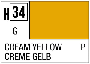 Mr. Hobby Aqueous H34 Gloss Cream Yellow 10ml